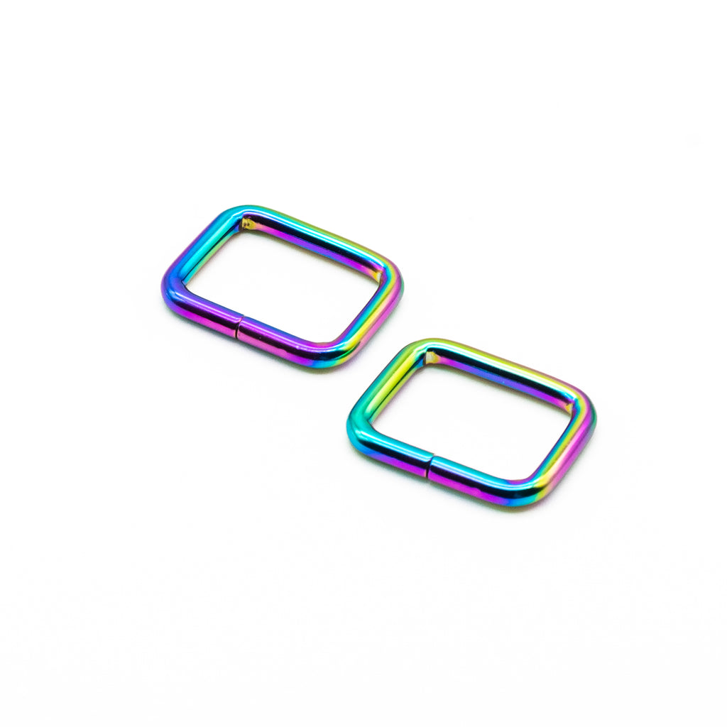 Rainbow Rectangle Ring Strap Connectors Handbag Hardware Bag Making Supplies by Sew Yours
