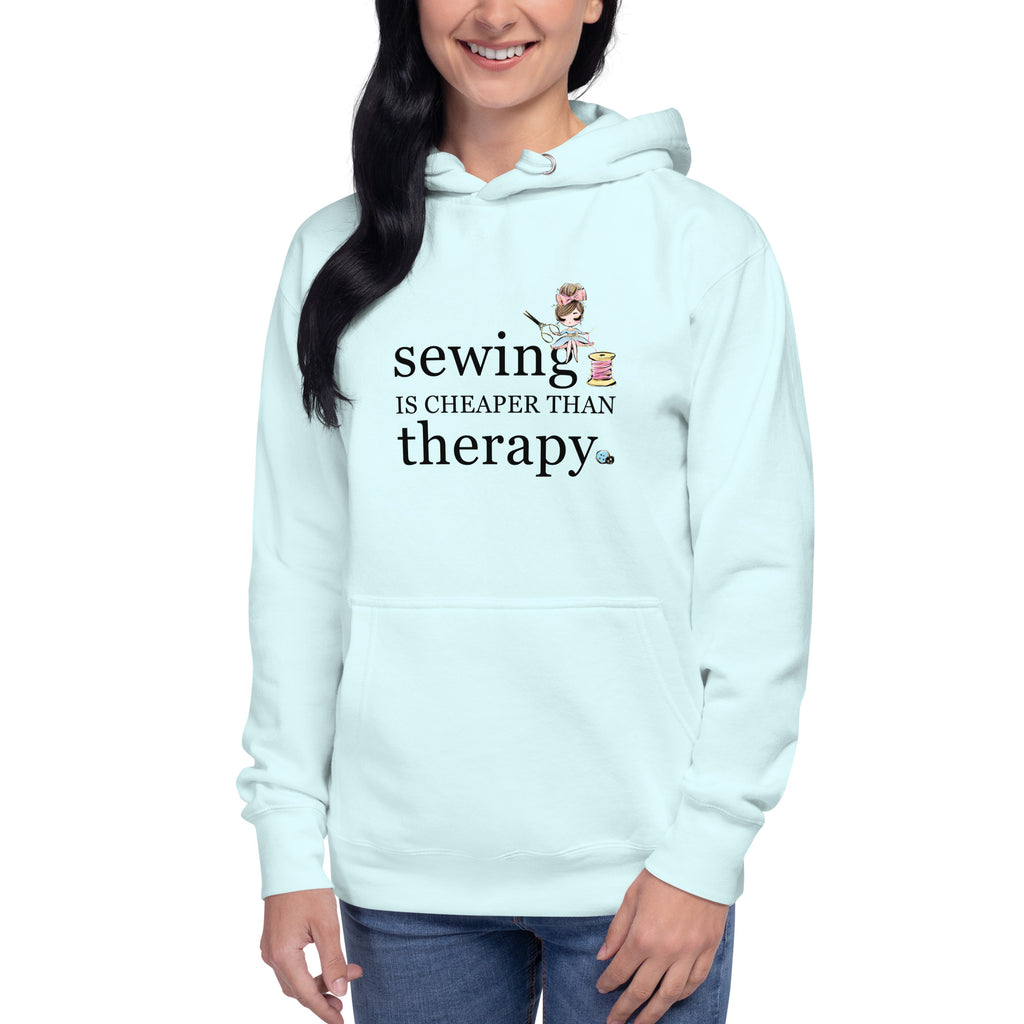 Sewing is Cheaper than Therapy  | Unisex Hoodie by Sew Yours