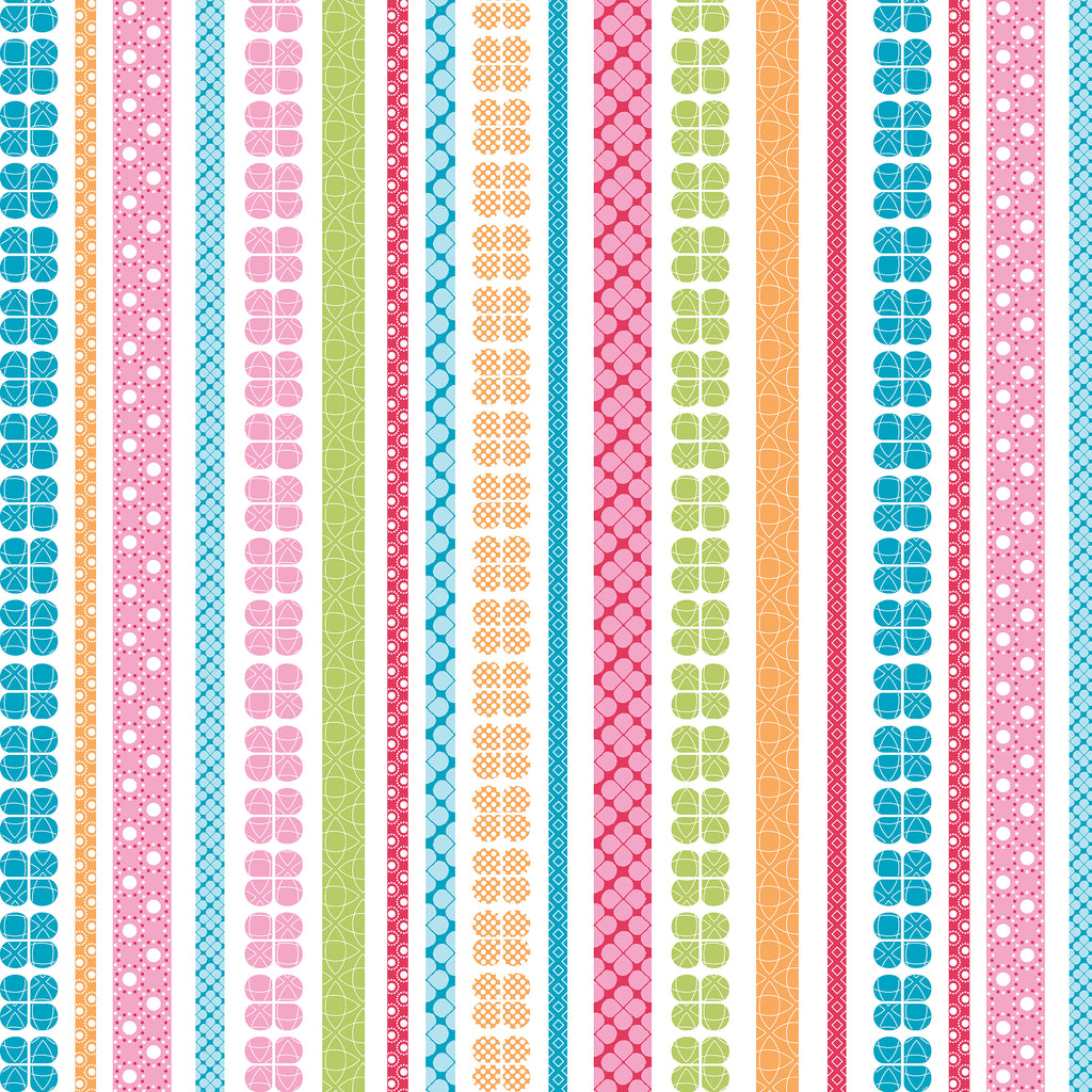 Daisy Up Stripe Pink Multi by Sew Yours