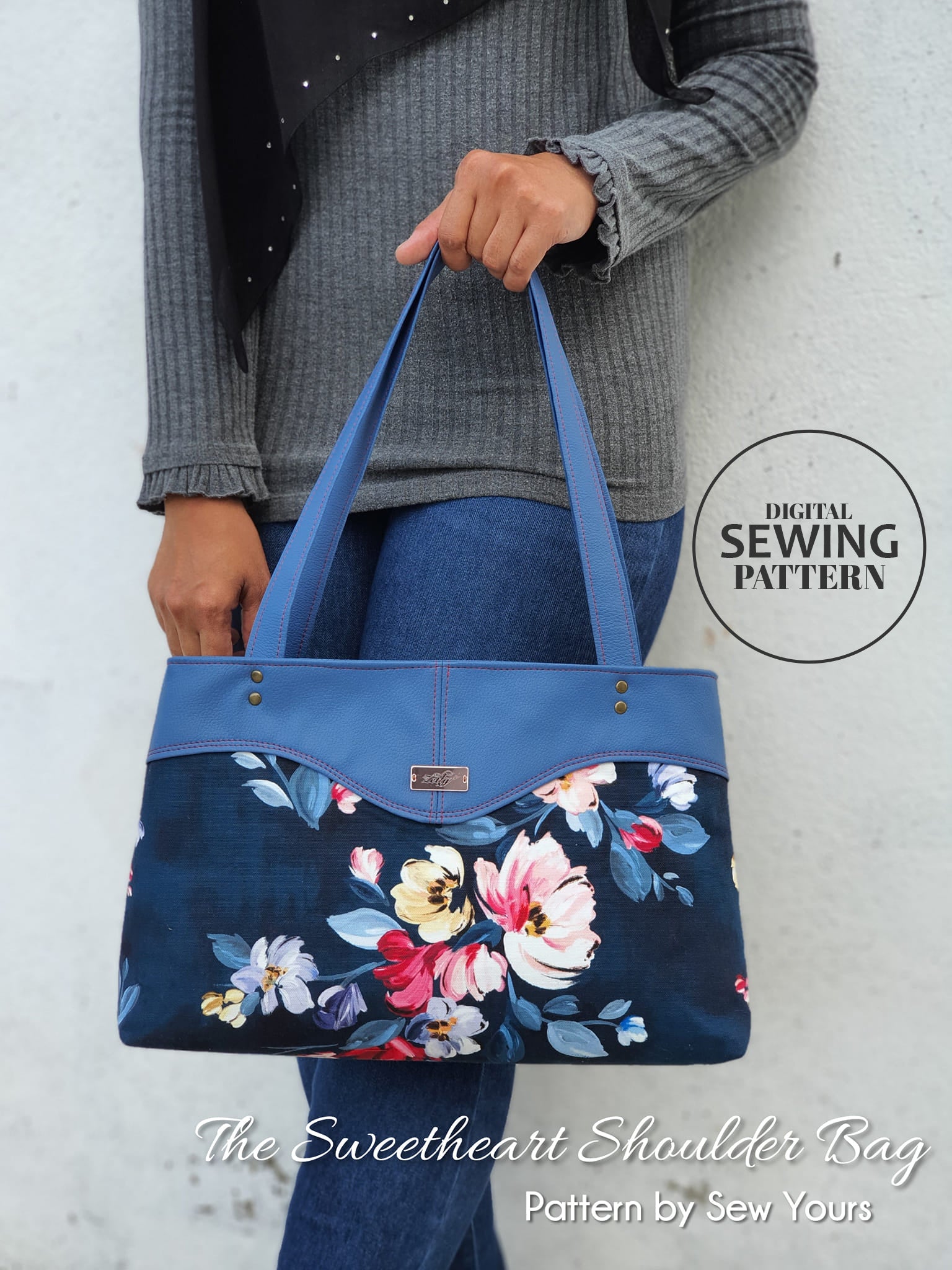 Sewing Pattern with video | The Sweetheart Shoulder Bag