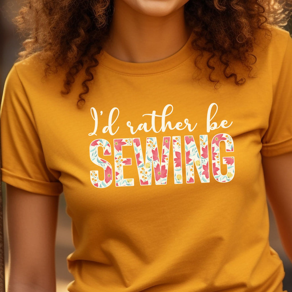 I'd Rather be Sewing  | Short Sleeve Unisex Crew-Neck T-Shirt by Sew Yours