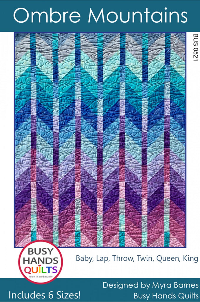 Ombre Mountains Quilt Pattern Sewing Pattern by Sew Yours