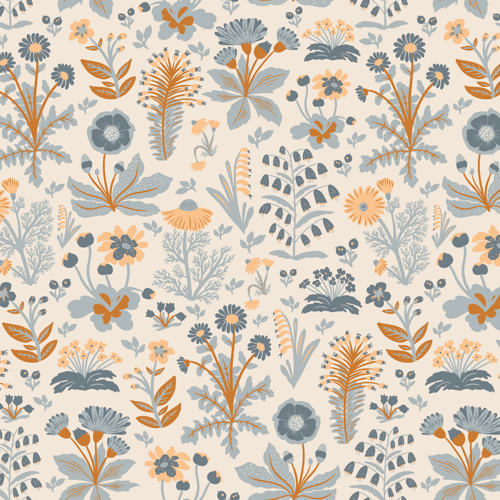 The Old Garden Dearle Main Cream 100% cotton fabric by Sew Yours