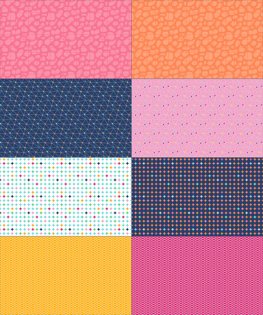 Effervescence Fat Eighth Panel Pink by Sew Yours