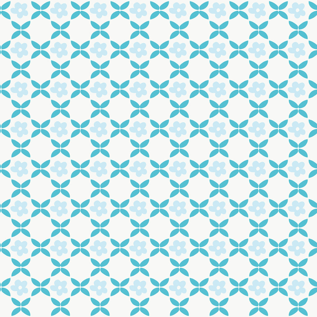 Hugs and Kisses Aqua 100% cotton fabric by Sew Yours
