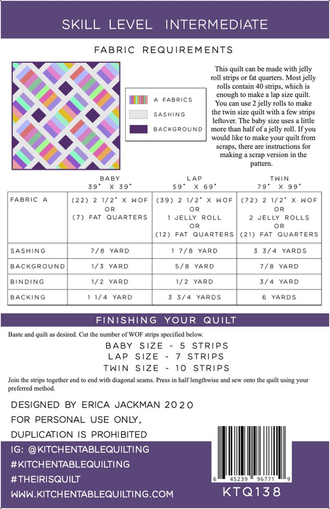 The Iris Quilt Sewing Pattern by Sew Yours