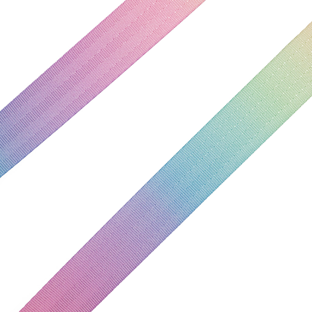 1" Seatbelt Webbing | Rainbow Ombre | 60"