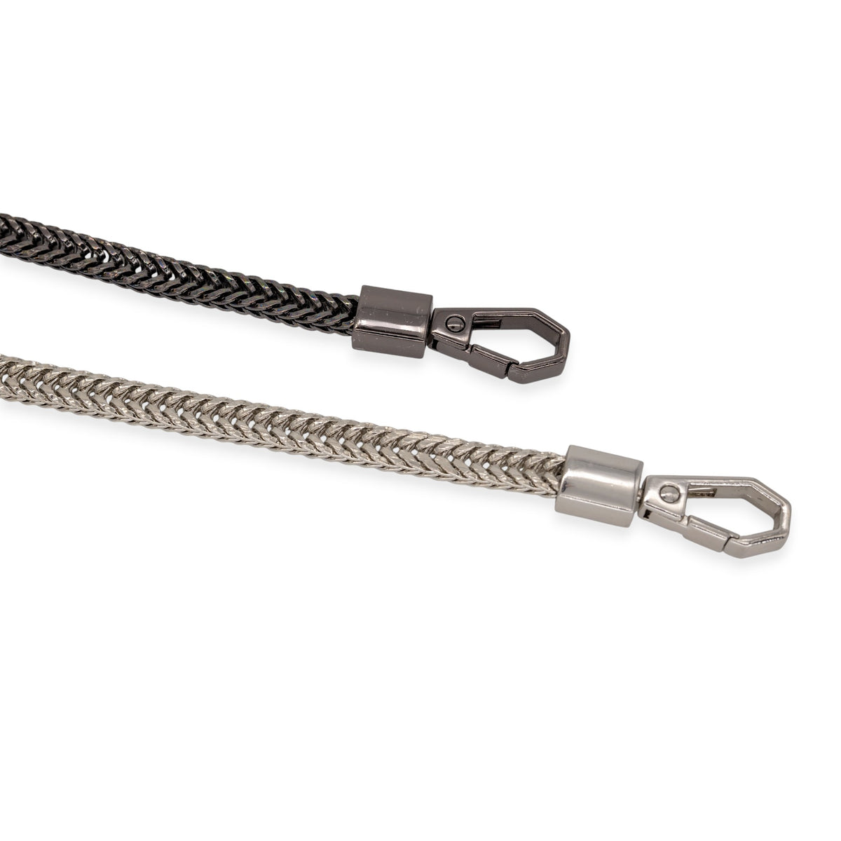 Snake Chain Clasp Insert Snake Chain Strap with Swivel Clasps - Nickel or Gunmetal - 47