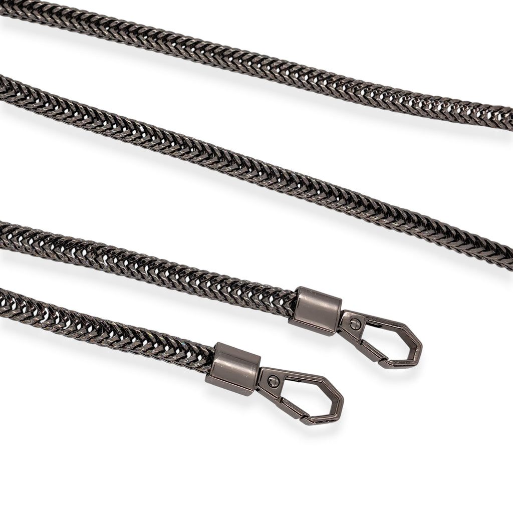 Snake Chain Clasp Insert Snake Chain Strap with Swivel Clasps - Nickel or Gunmetal - 47