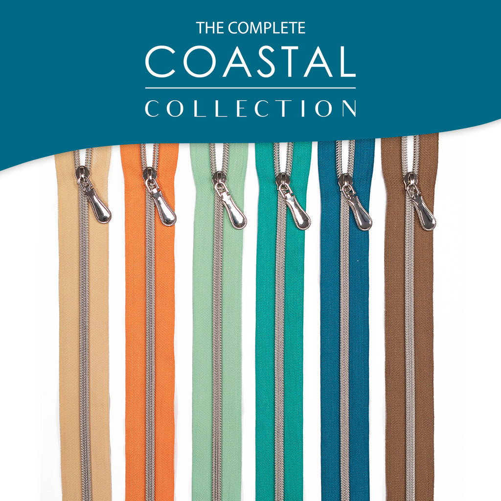 The Coastal Collection #5 Nylon Zipper Tape for Bag Making by Sew Yours