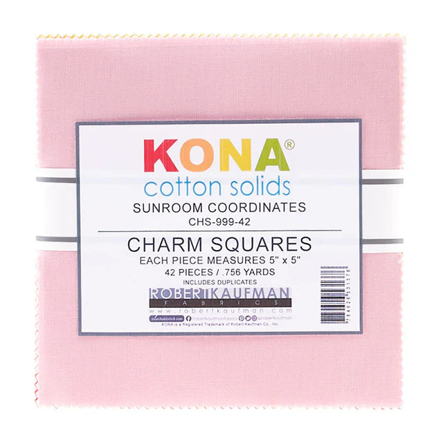 Kona Cotton Solids Sunroom Palette Charm Pack by Sew Yours