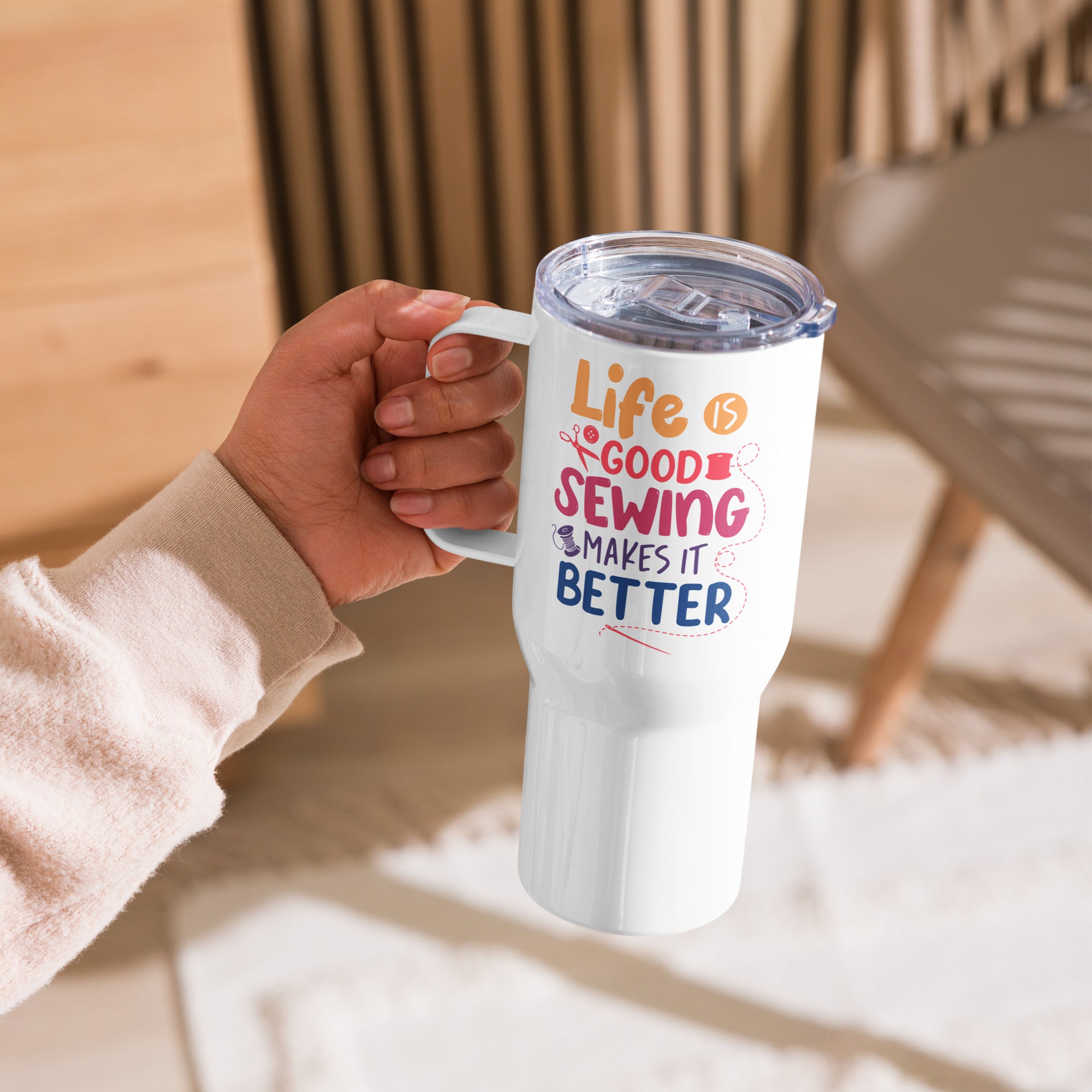 Life is Good 25 oz Travel Mug – Sew Yours