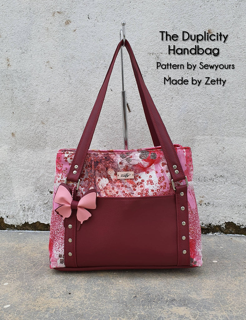 The Duplicity Handbag by Sew Yours PDF Sewing Pattern Instant Download