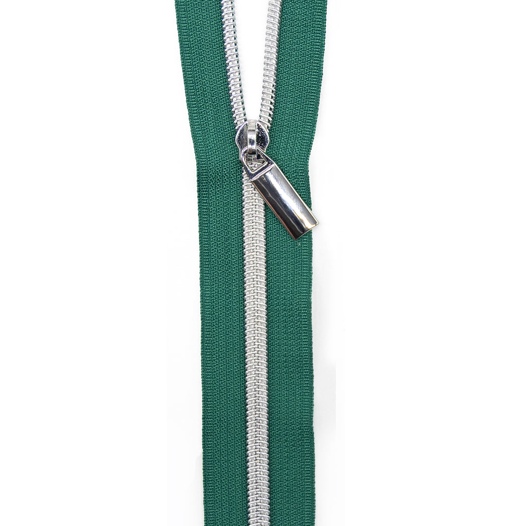 #5 Handbag Zipper Tape by the Yard Pine Green by Sew Yours