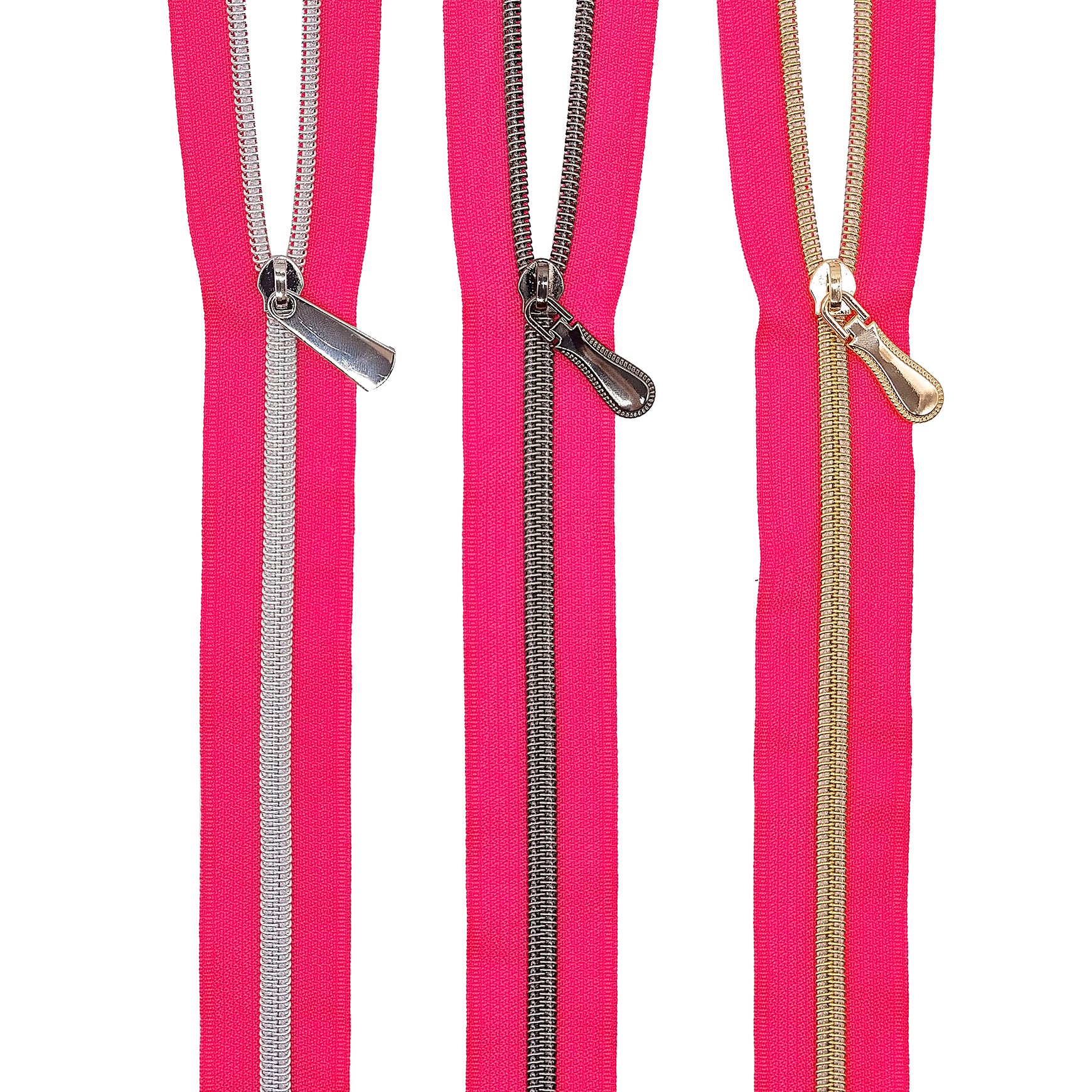 YKK #5 Brass Zipper Tape 6 ft. (1.8 M) Pink from Tandy Leather