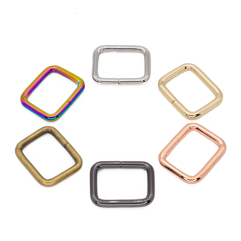 Rectangle Rings Bag Hardware - 1/2 - 10/Pack - Gold