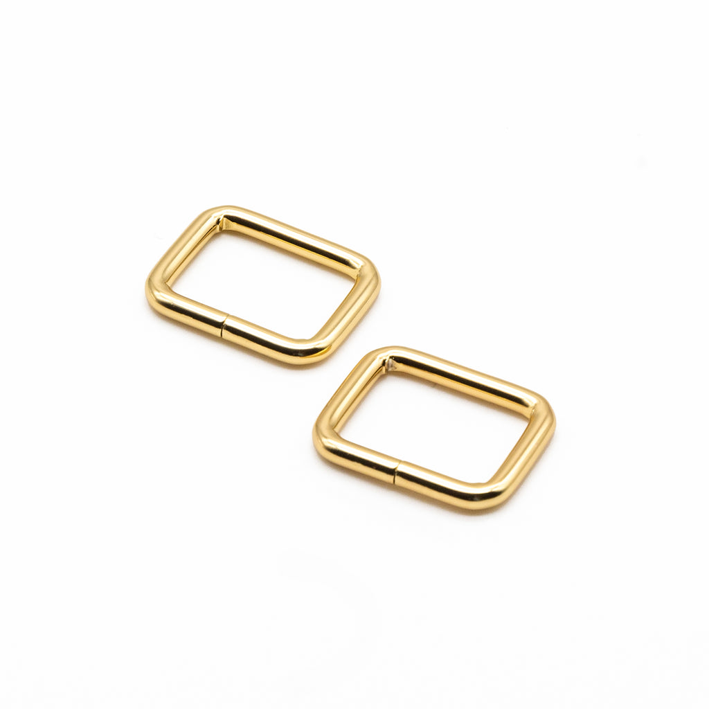 Light Gold Rectangle Ring Strap Connectors Handbag Hardware Bag Making Supplies by Sew Yours