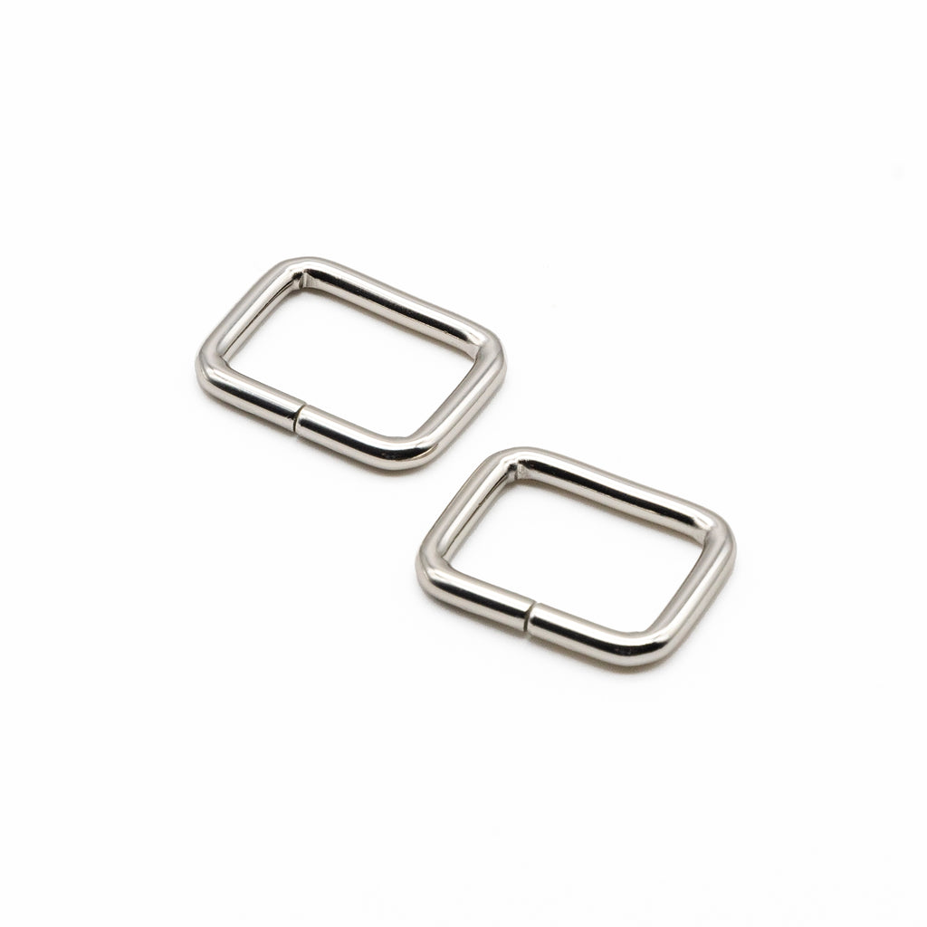 Nickel Rectangle Ring Strap Connectors Handbag Hardware Bag Making Supplies by Sew Yours