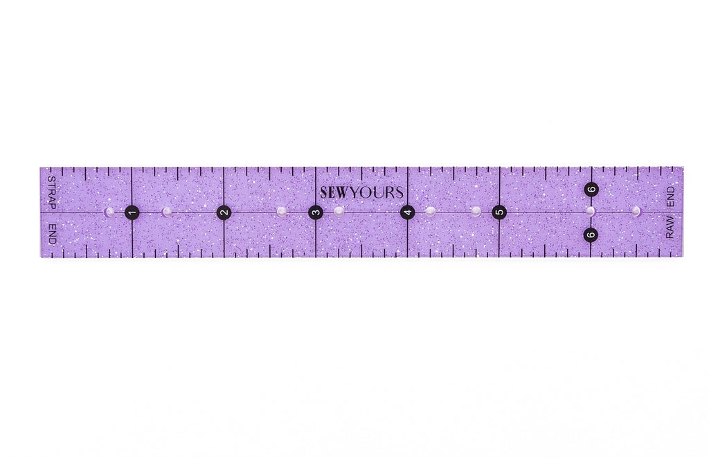 Purple Glitter Rivet Pal by Sew Yours Acrylic Ruler Template