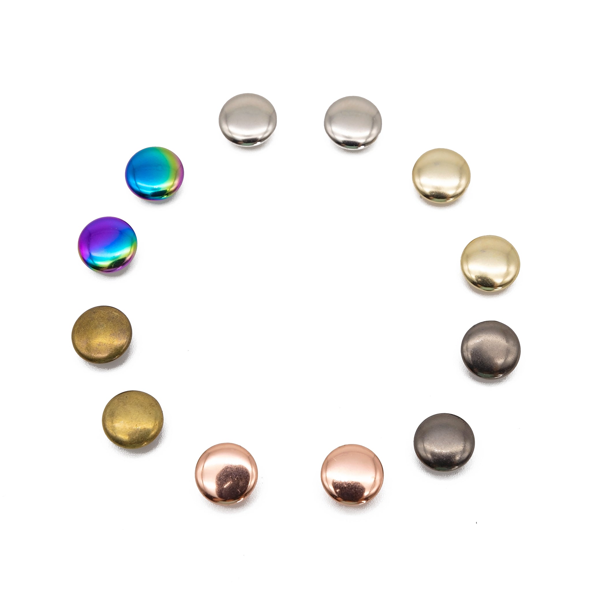 Double Cap Rivets 8mm X 8mm Silver - Chris Lucas Designs